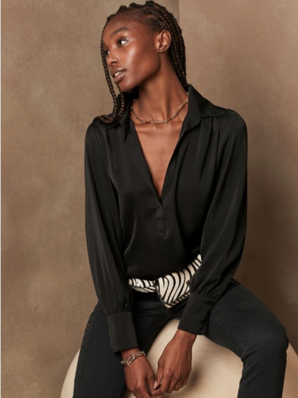 Banana Republic Silky Collar Blouse